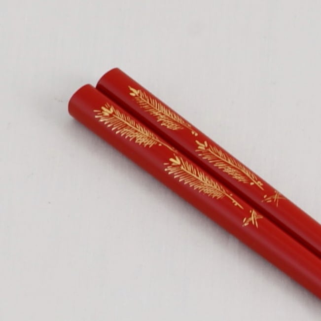71 輪島うるし箸 朱塗／松沈金 | 輪島塗 加藤漆器店 公式オンライン