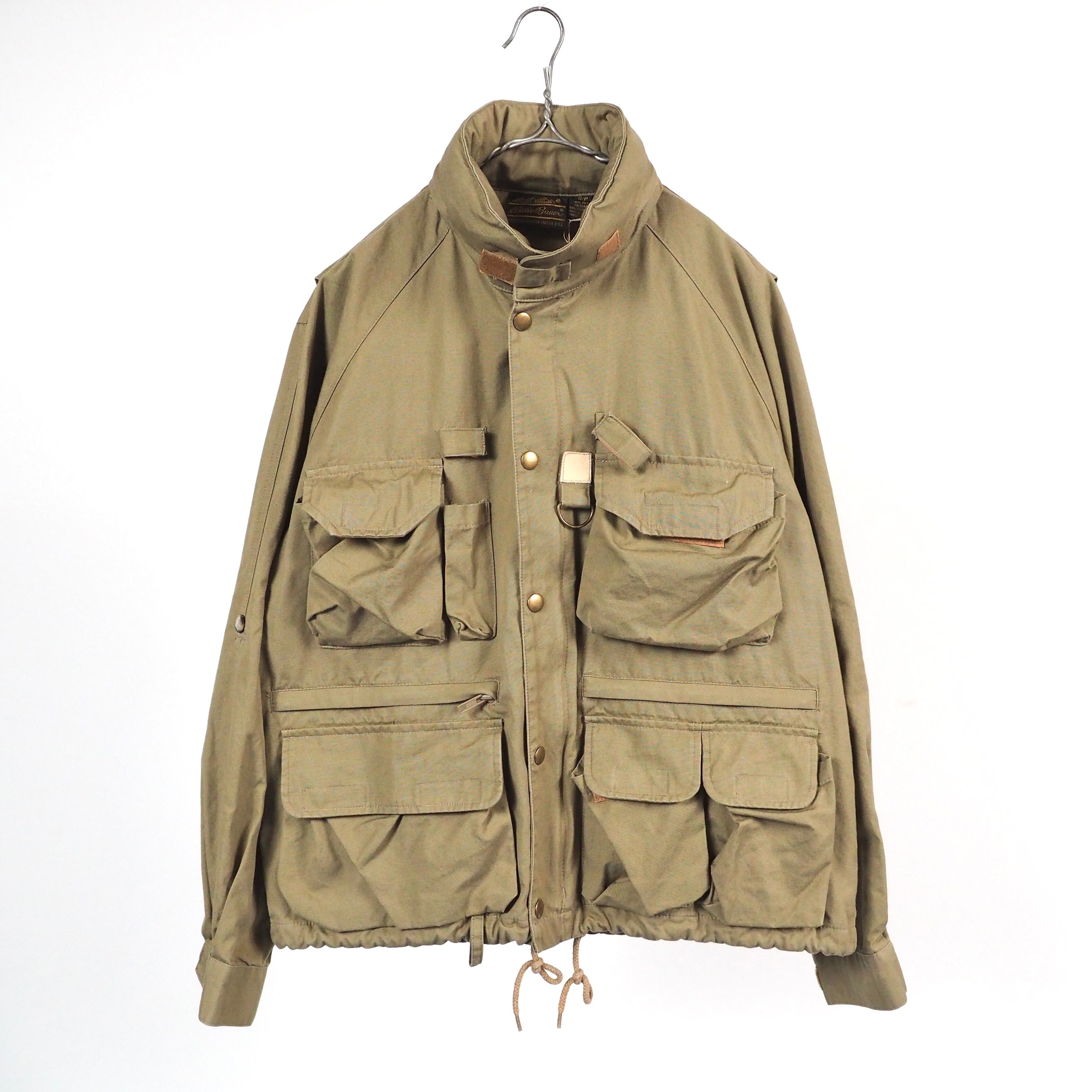 Eddie Bauer cotton poplin fishing jacket S /80's エディーバウアー コットンポプリン フィッシングジャケット