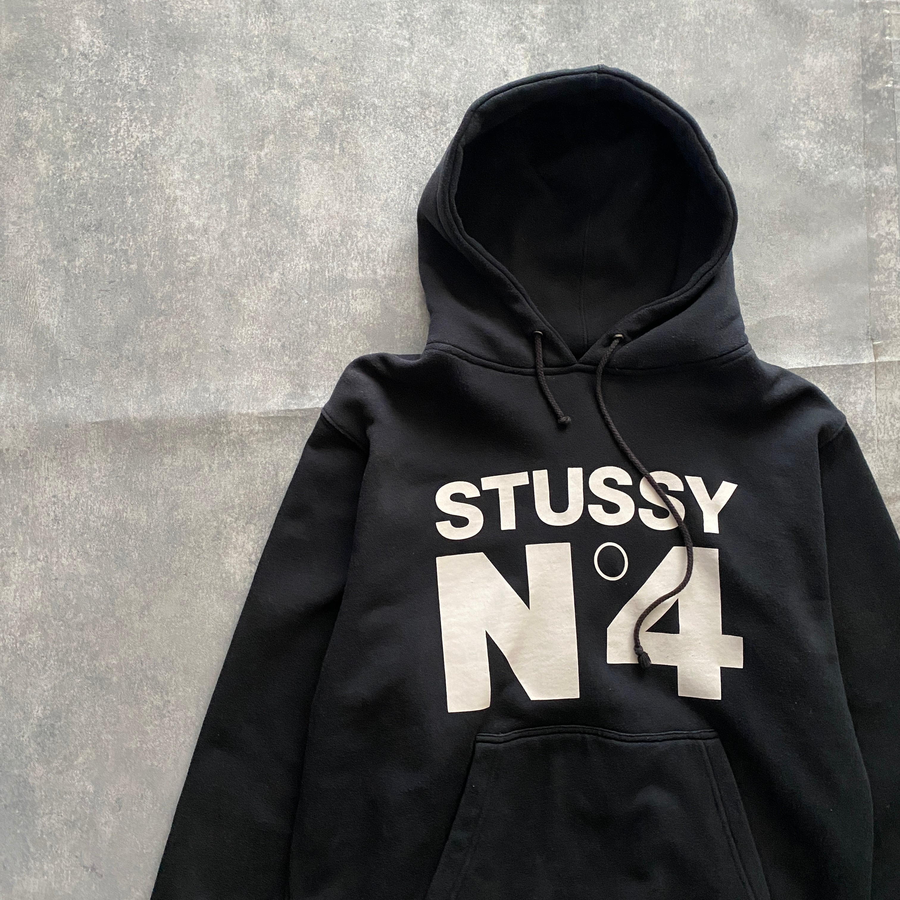 old stussy ステューシー　スウェット　パーカー　黒　ブラック