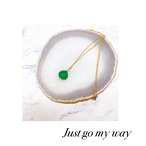 天然石グリーンオニキスネックレス45cm