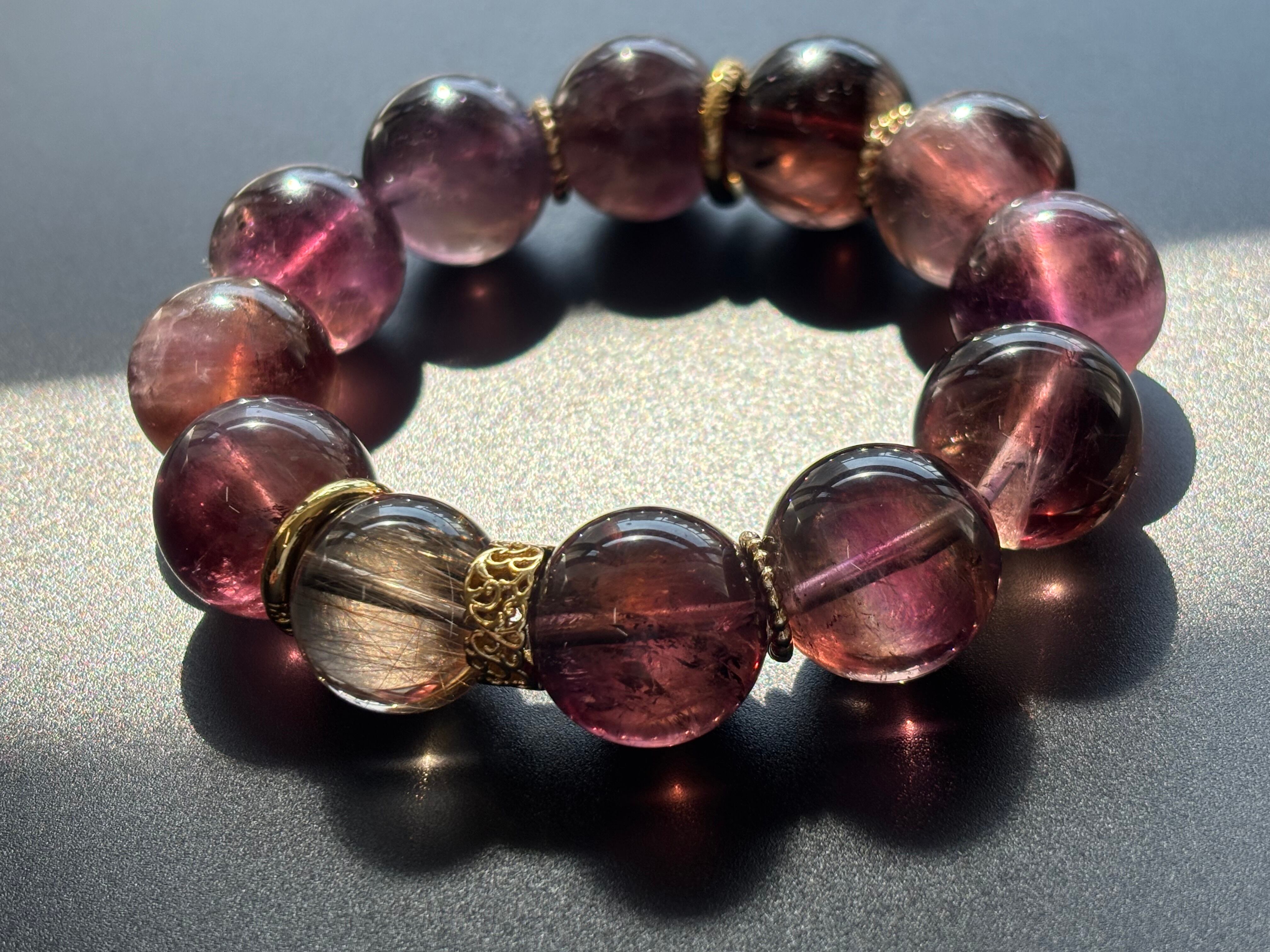 高品質 レッドスモーキーアメジスト スモーキーサゲニティック