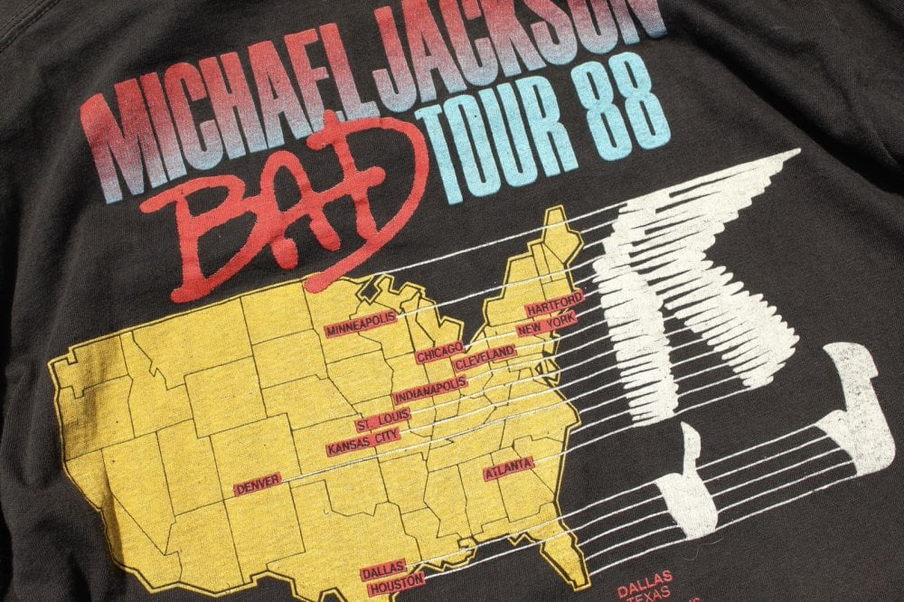 Vintage Michael Jackson 1988 Sold Out Europe Bad Tour T-Shirt Sz XL