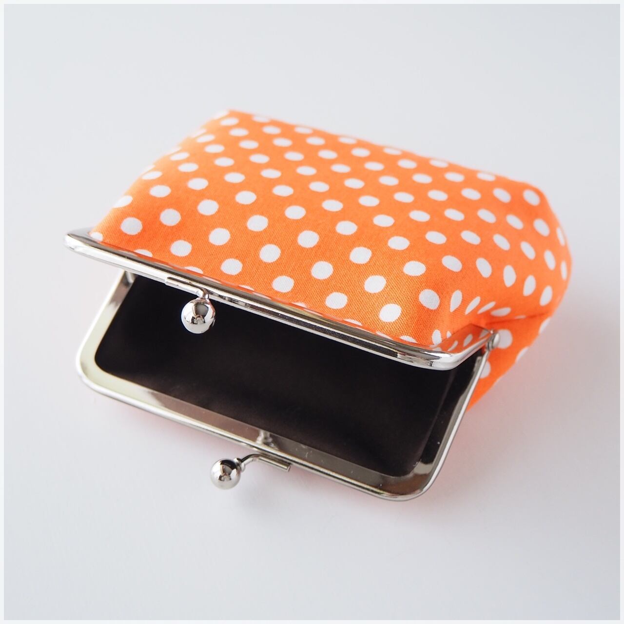□がま口ポーチ / カラフルドット□ petit (coldot) | handmade bag peana.
