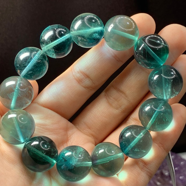 f54ブルーグリーンフローライトブレスレット