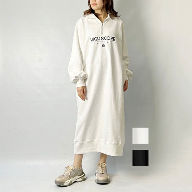 DOUBLE STANDARD CLOTHING ダブルスタンダードクロージング ESSENTIAL / ハーフジップ裏毛ワンピース 2501191241 2024春夏新作[送料無料]