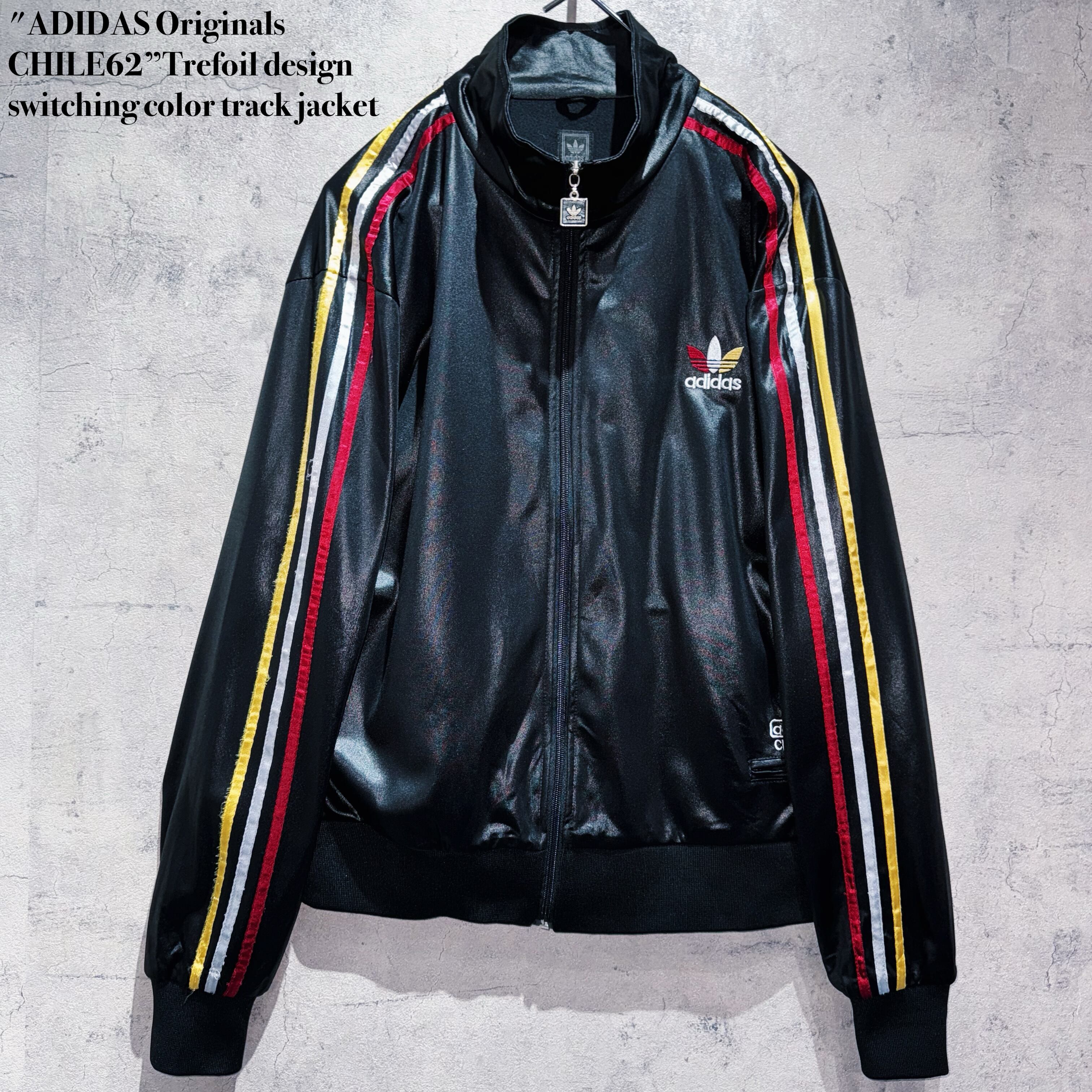 "ADIDAS Originals CHILE62”Trefoil design switching color track jacket