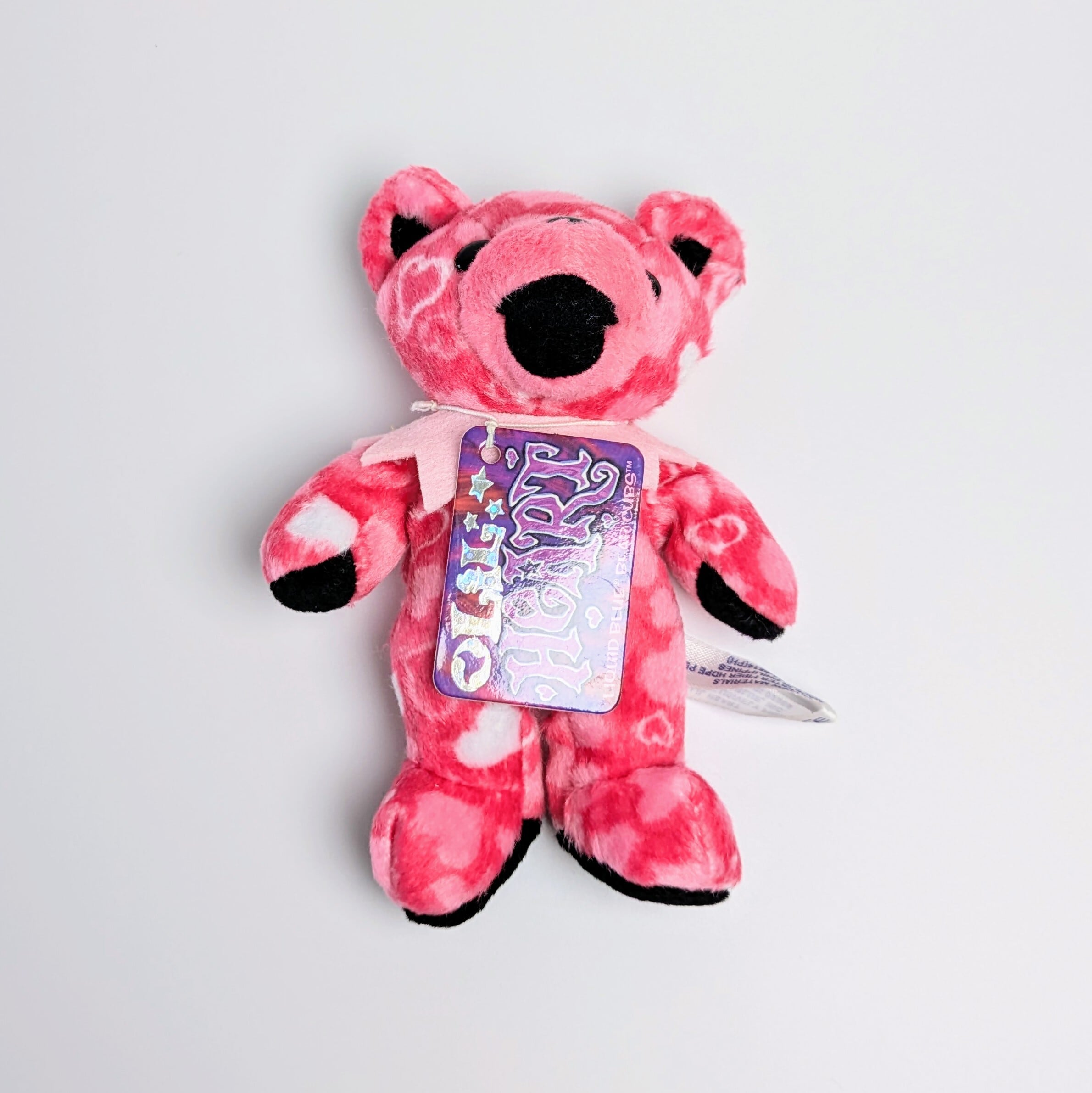 ☆DEADSTOCK / VINTAGE☆ 2001年製【 Grateful Dead(グレイトフルデッド)】5inch 5インチ / Bean Bear / ビーンベア /  ベロなし 舌なし 日本限定  Lil Heart / リル・ハート シリーズA〚アメリカン雑貨 アメトイ〛