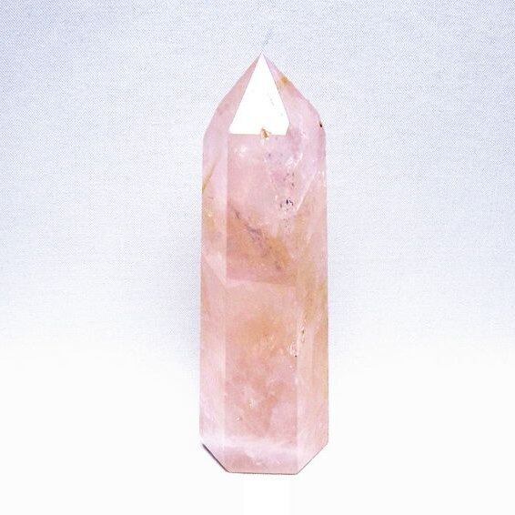 ローズクォーツ 六角柱 ポイント 一点物 152-3417