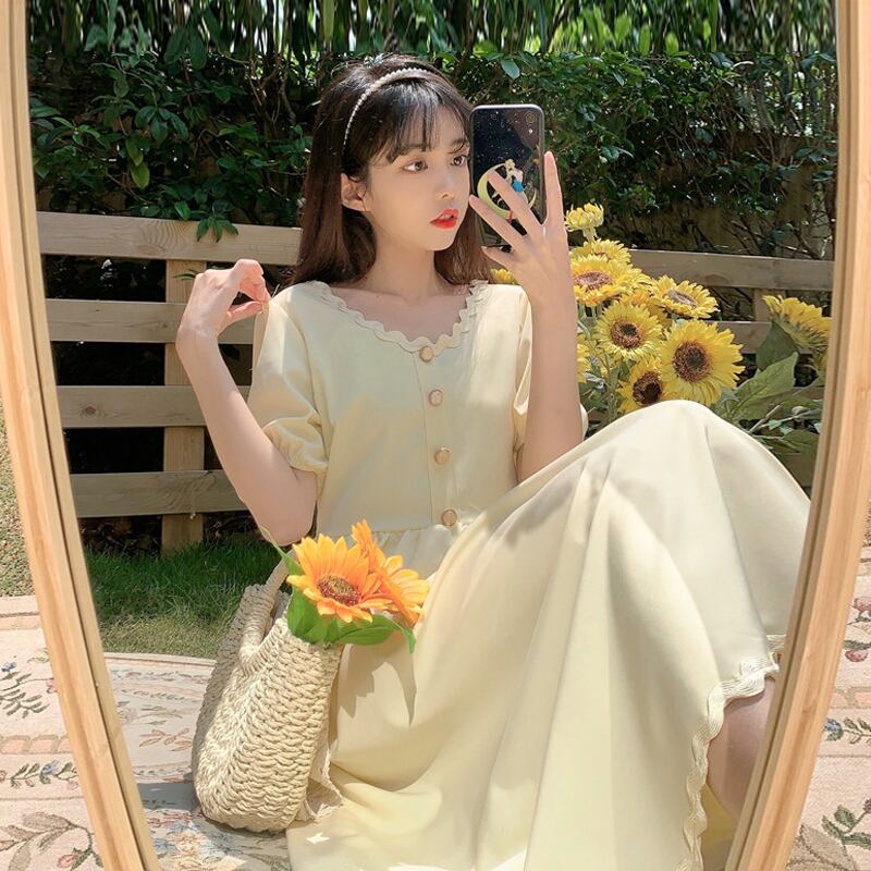 スタンダードスリムドレス サマースタイルブラックロングスカート レトロ 夏物 スーパーモール88685119452