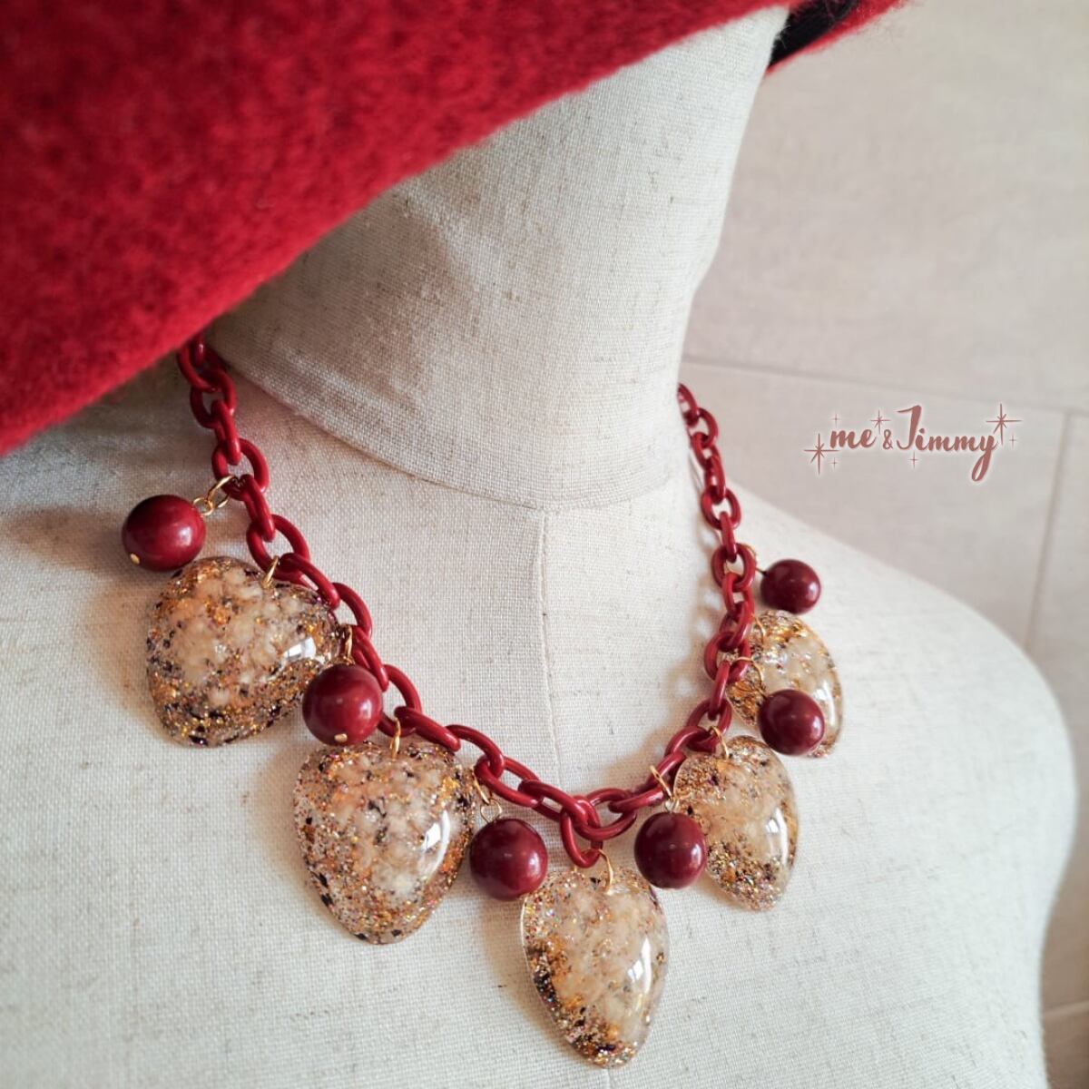 ♡ Vintage Flower Heart ネックレス ♡/Rockabilly ロカビリー ロック