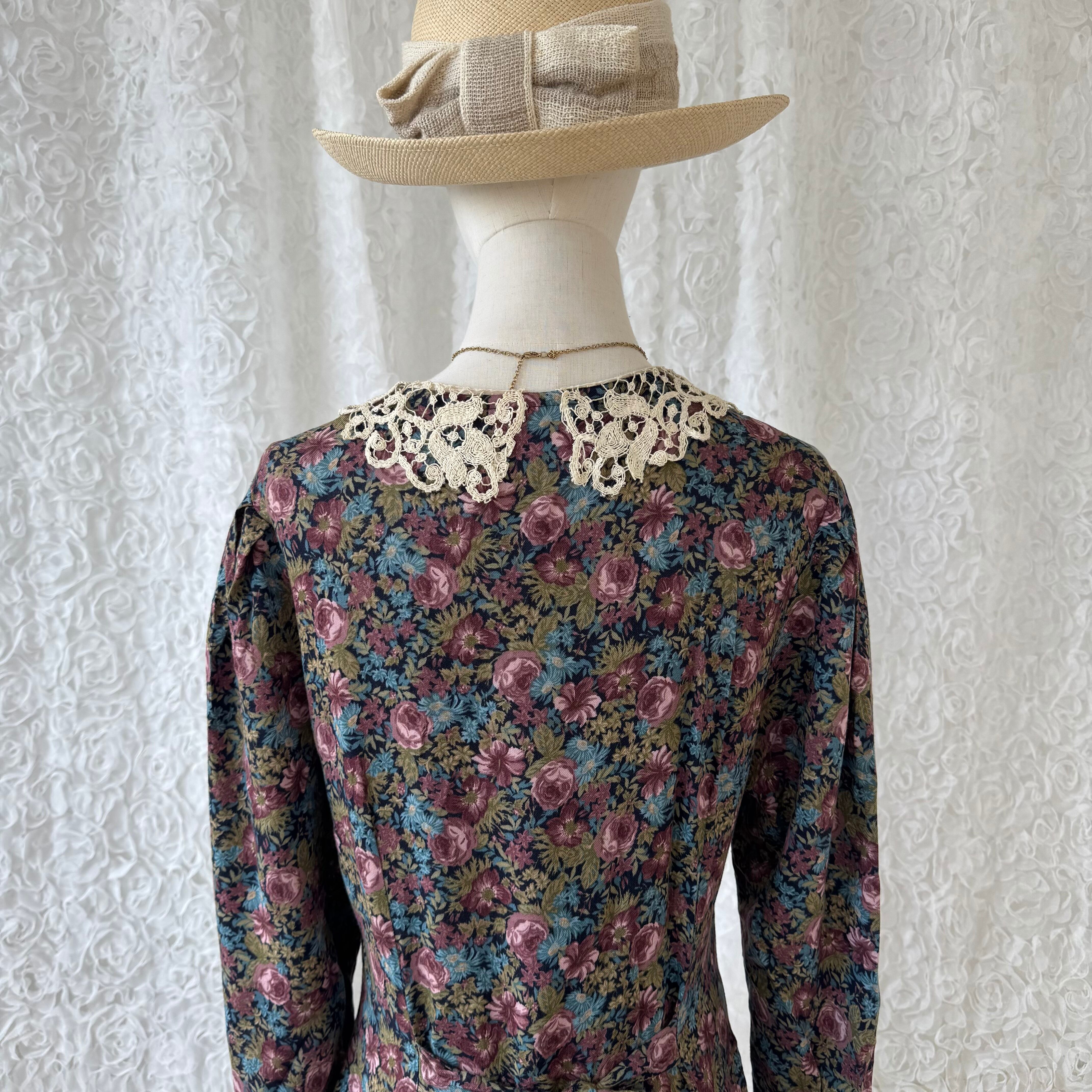 希少Laura Ashley ローラアシュレイ 英国製ヴィンテージ花柄ワンピース
