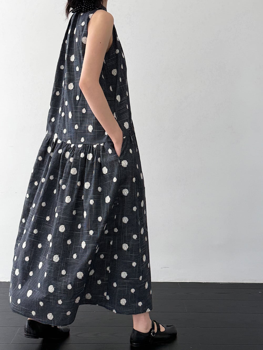 水玉刺繍入り ロングドレス H 260089 | Raglana