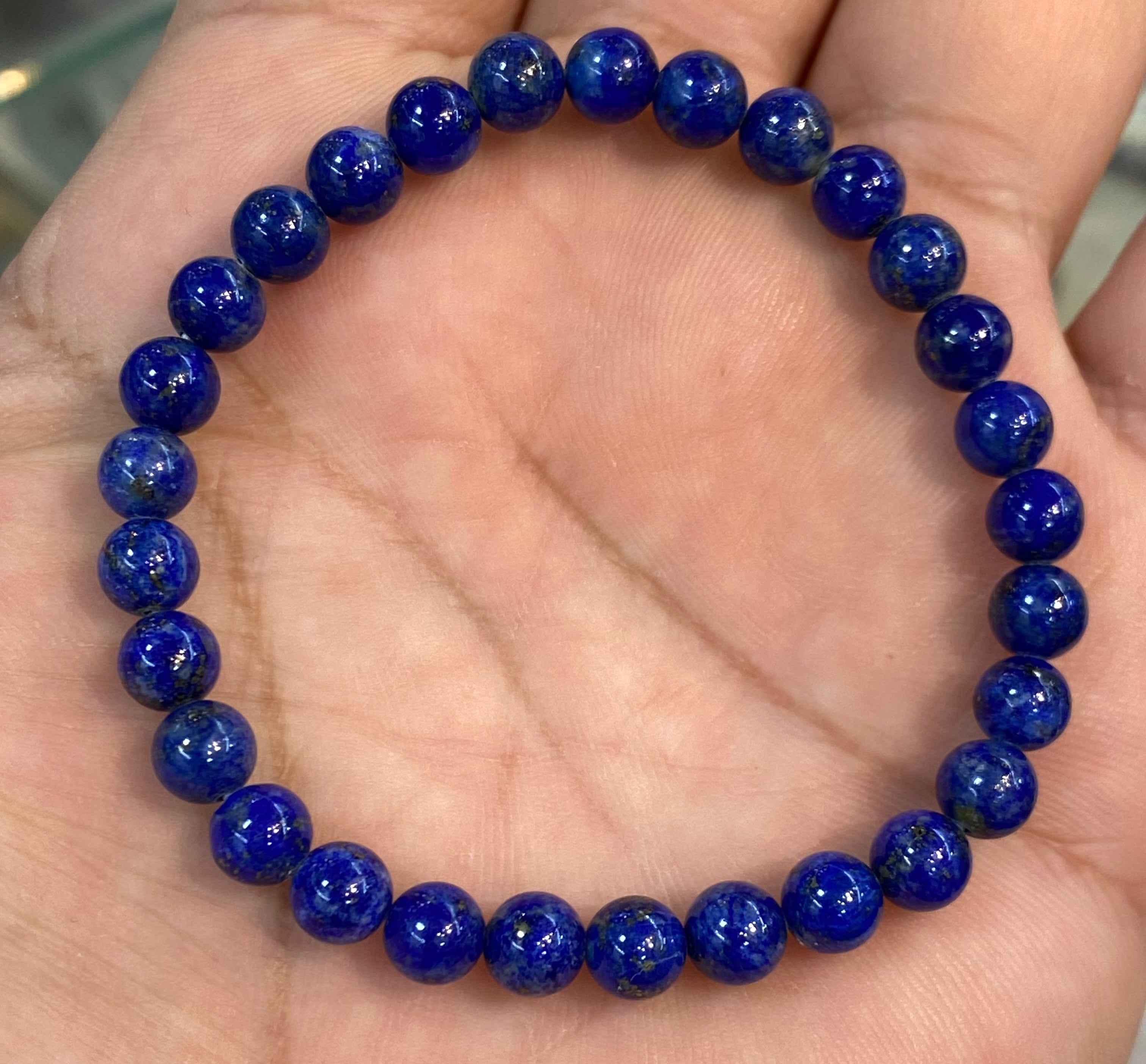 ハイグレード天然ラピスラズリブレスレット6㎜ | 水晶・天然石