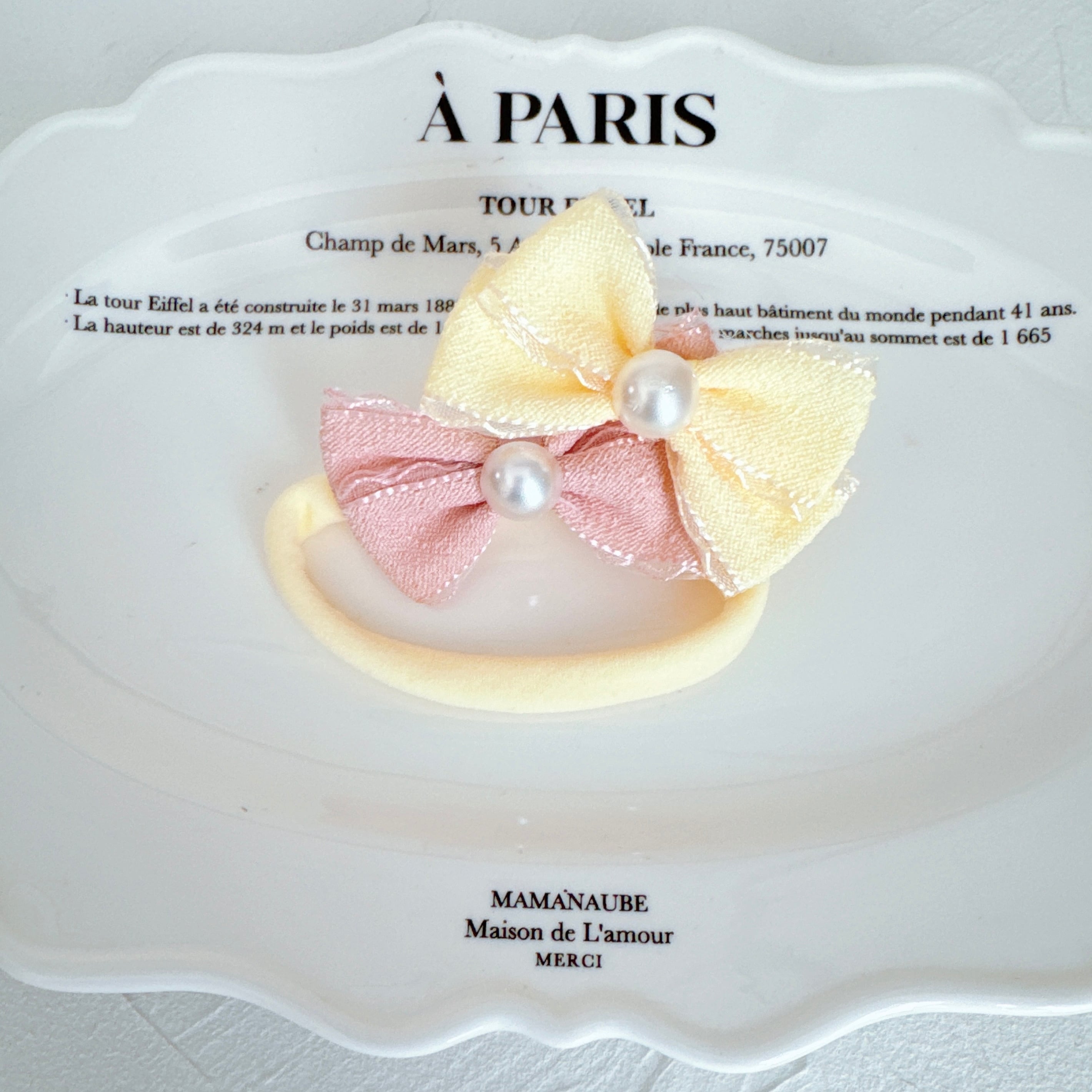 春色ダブルリボンヘアバンド（後ろ支え付き）