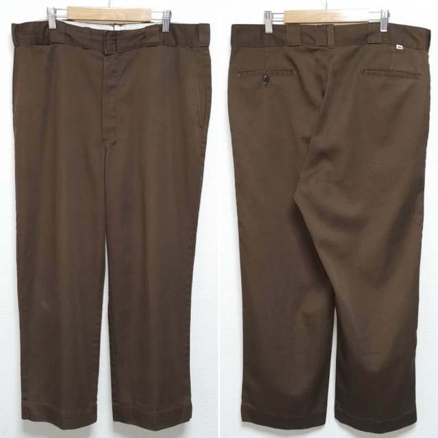 送料無料 70s W38 L28 DICKIES ワークパンツ 874 チビタグ USA製 