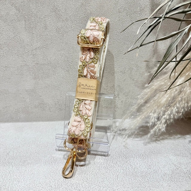 【長さ調整可能！】インド刺繍リボン ショルダー(A54-⑧345)②