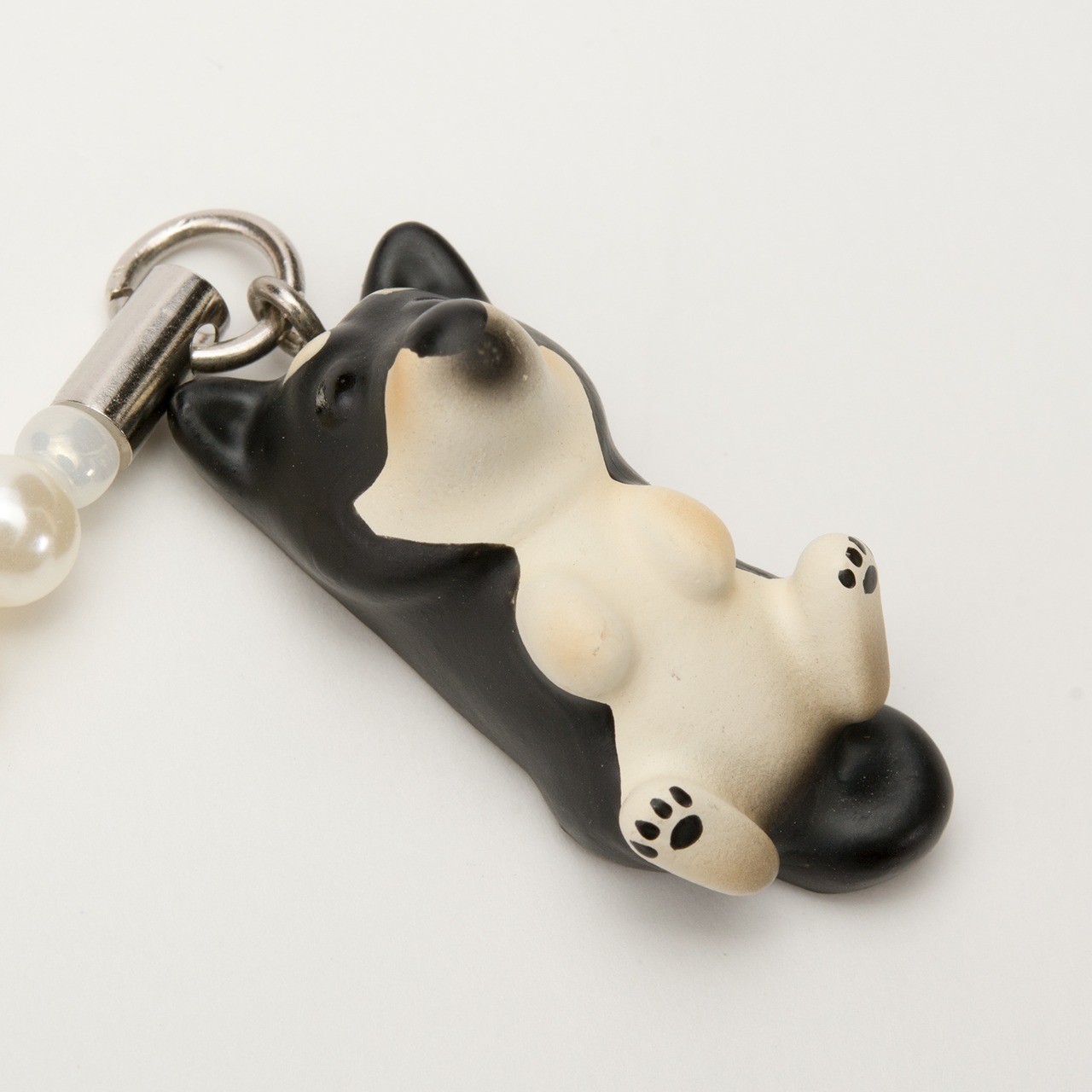 Dog 92 Shiba 柴犬 黒 ビーズ ストラップ DN-4003