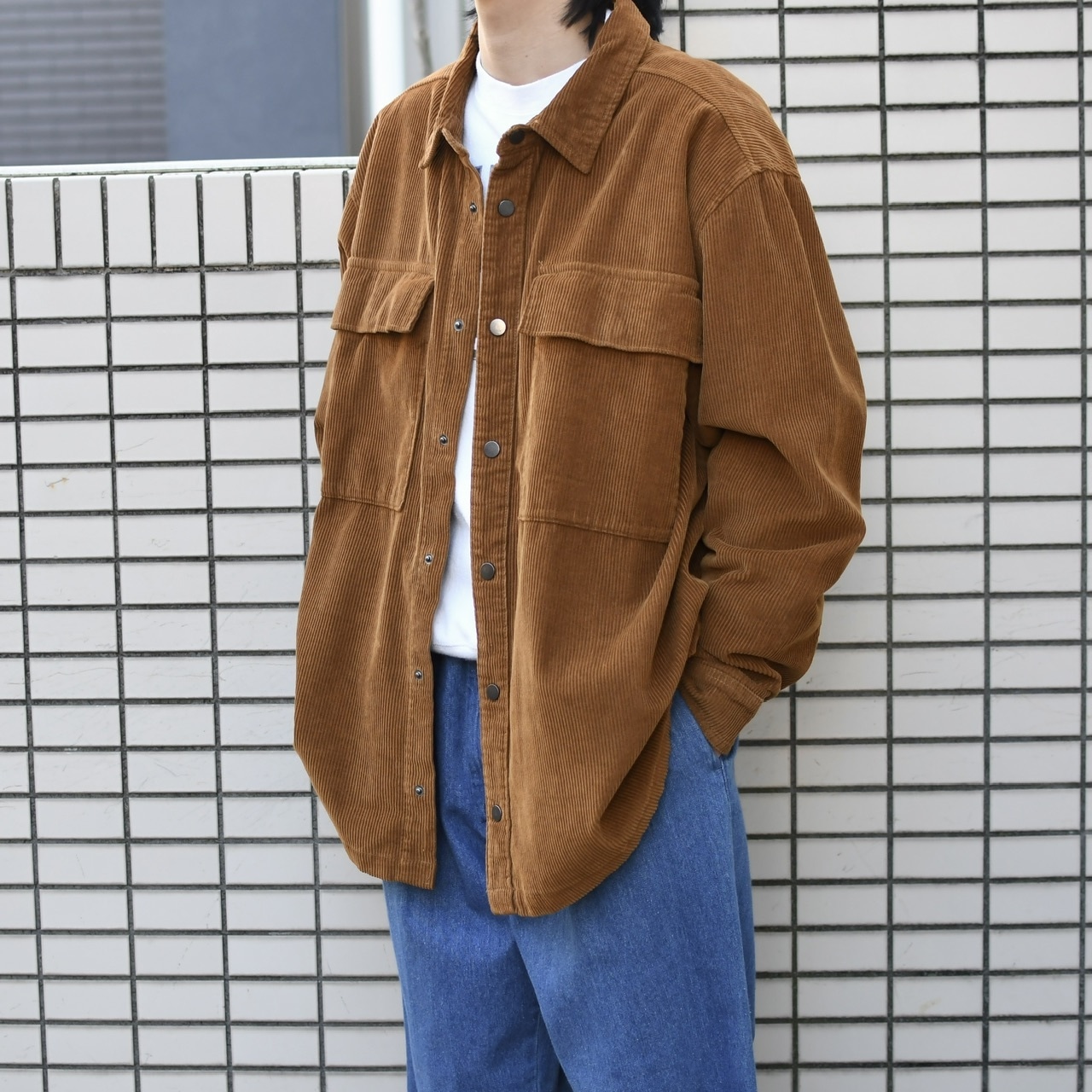 NO BOUNDARIES corduroy shirt jacket