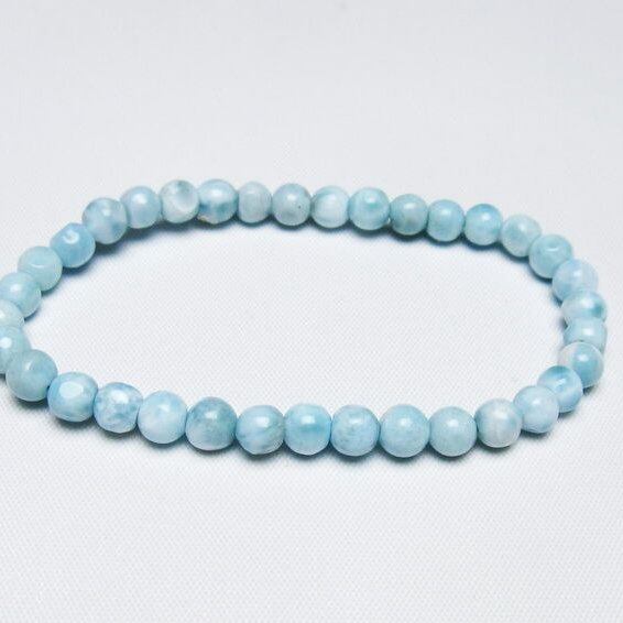 ラリマー ブレスレット 5mm 一点物 メール便可 [M便 1/10] 111-47909