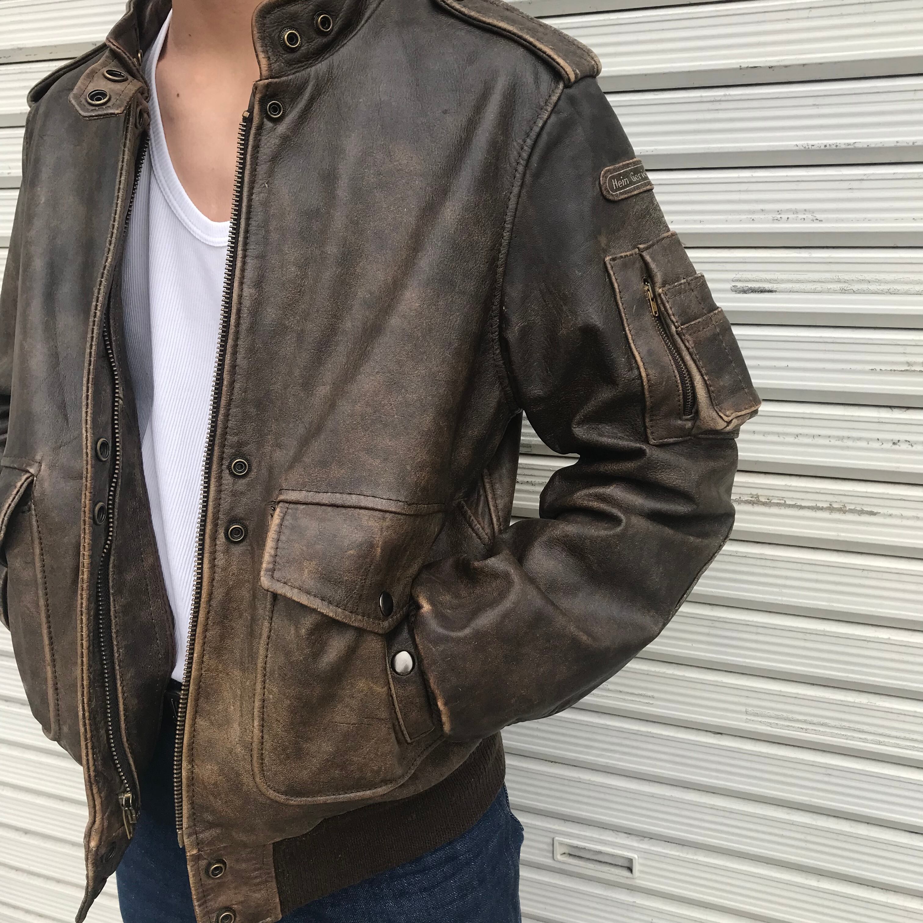 80s ドイツ Hein gericke ヘインゲリック ヴィンテージ レザー A-2 