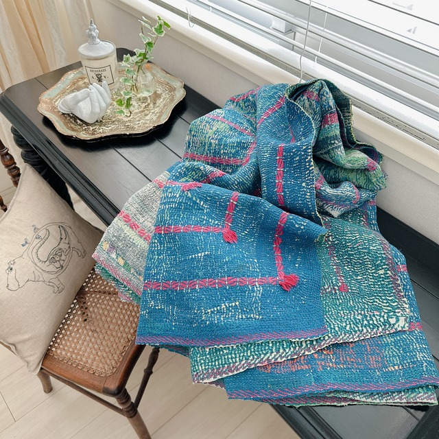 インド ヴィンテージカンタキルト VK003 | 130cm × 200cm