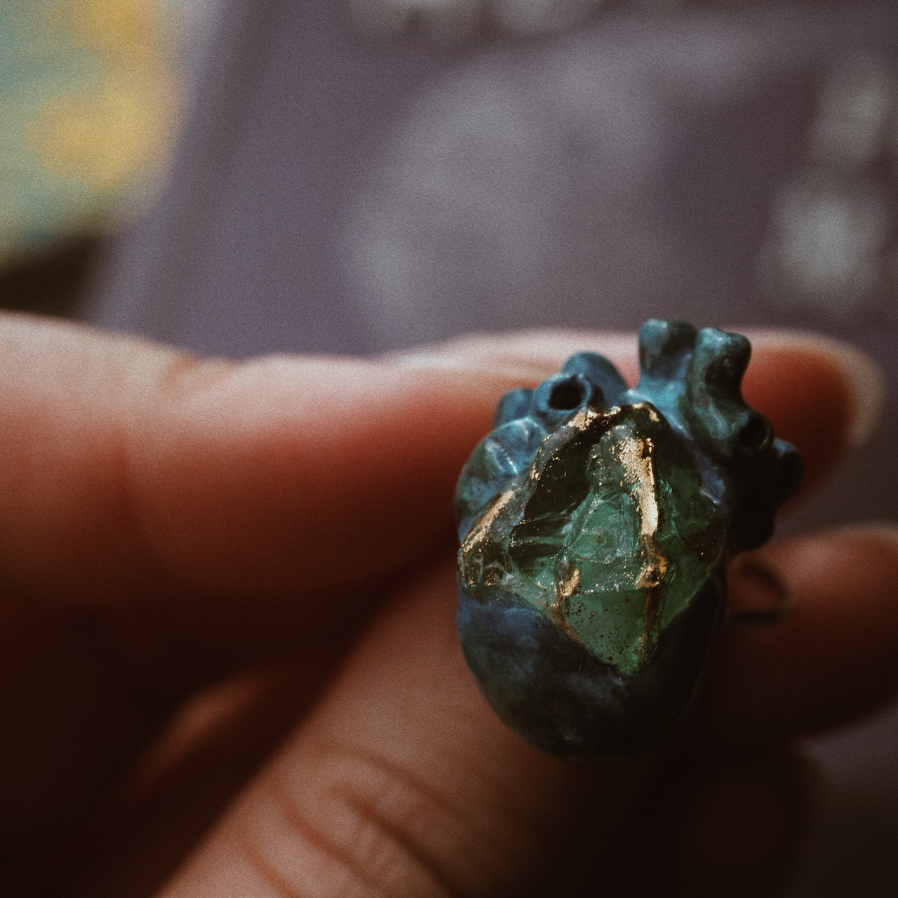 Mermaid's tear and heart  ring