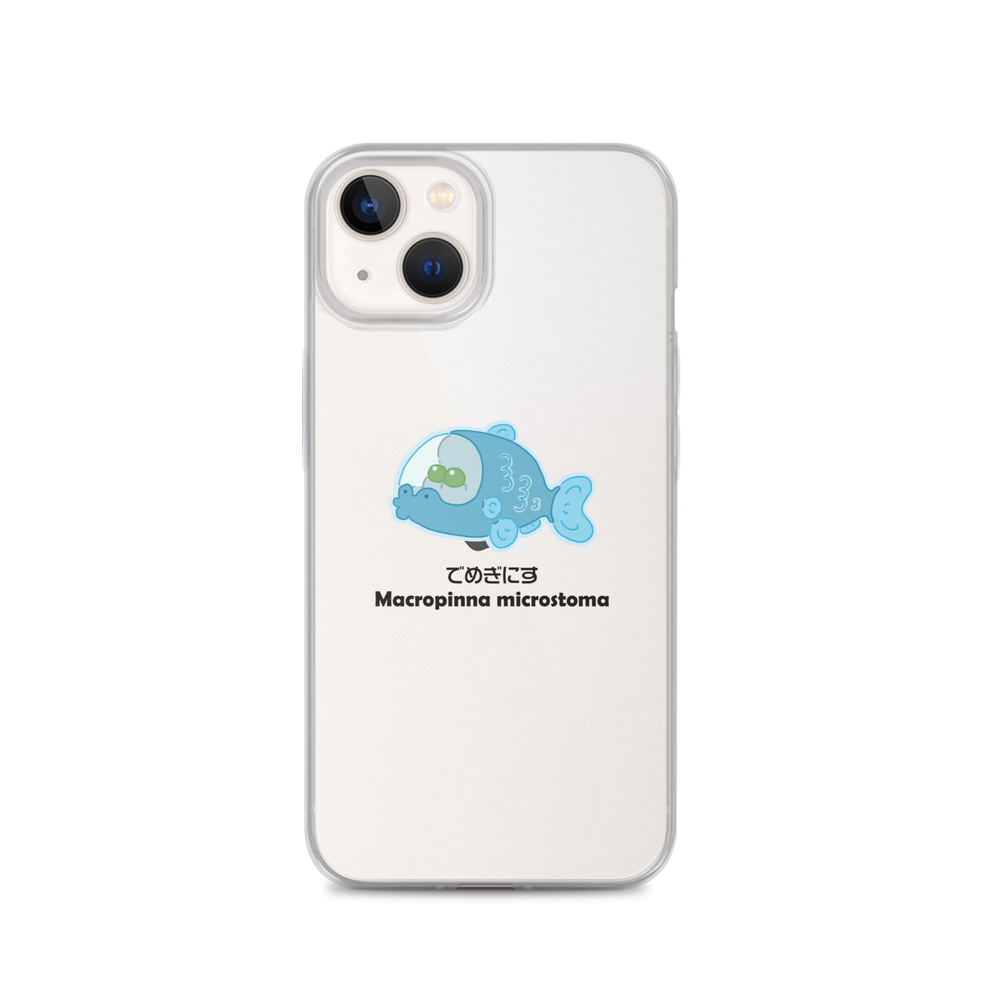 mimosa.9-020】深海魚シリーズ でめぎにす（黒文字）iPhone®用クリア