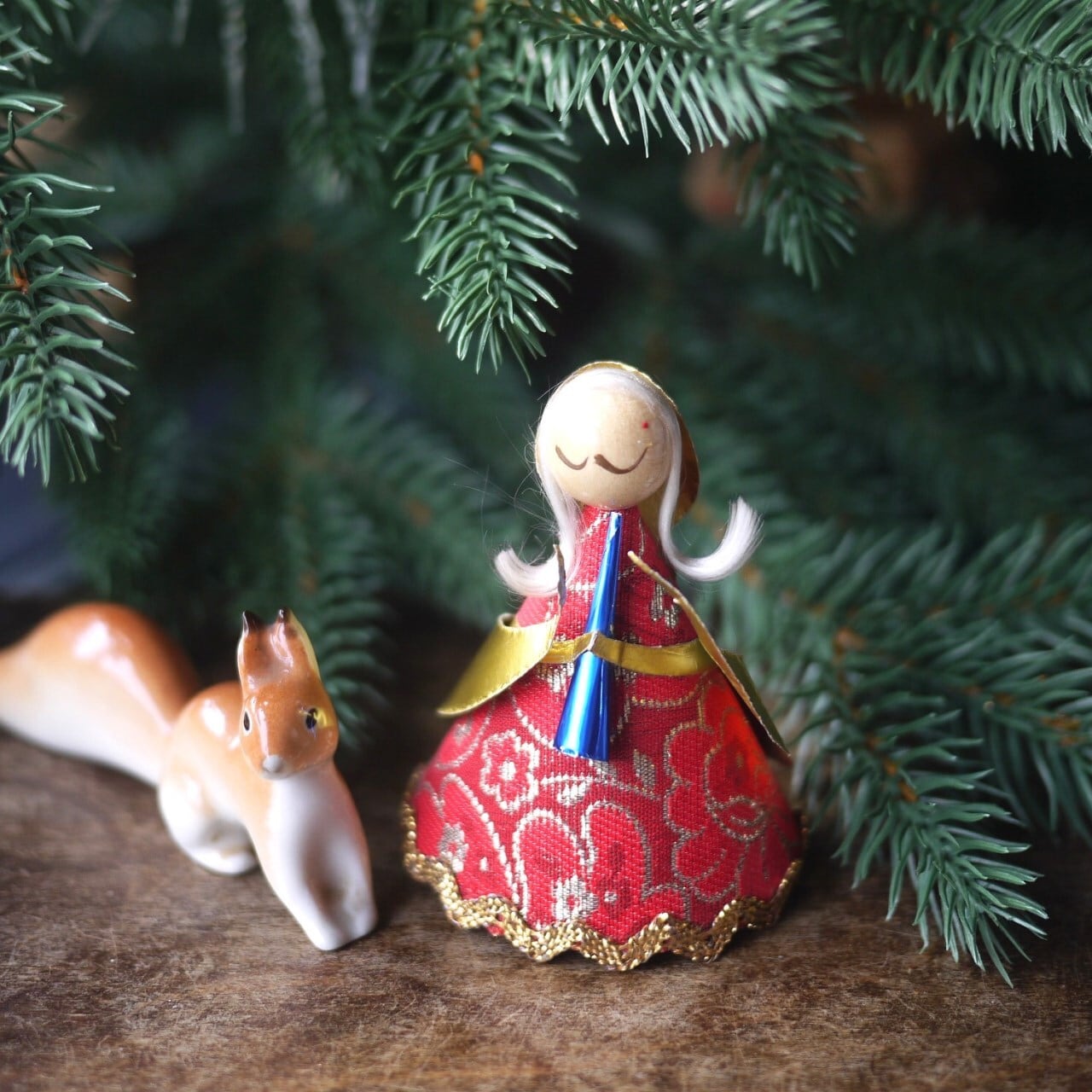 クリスマスツリートッパー ラッパを吹く天使 ドイツ | こりすのパン屋