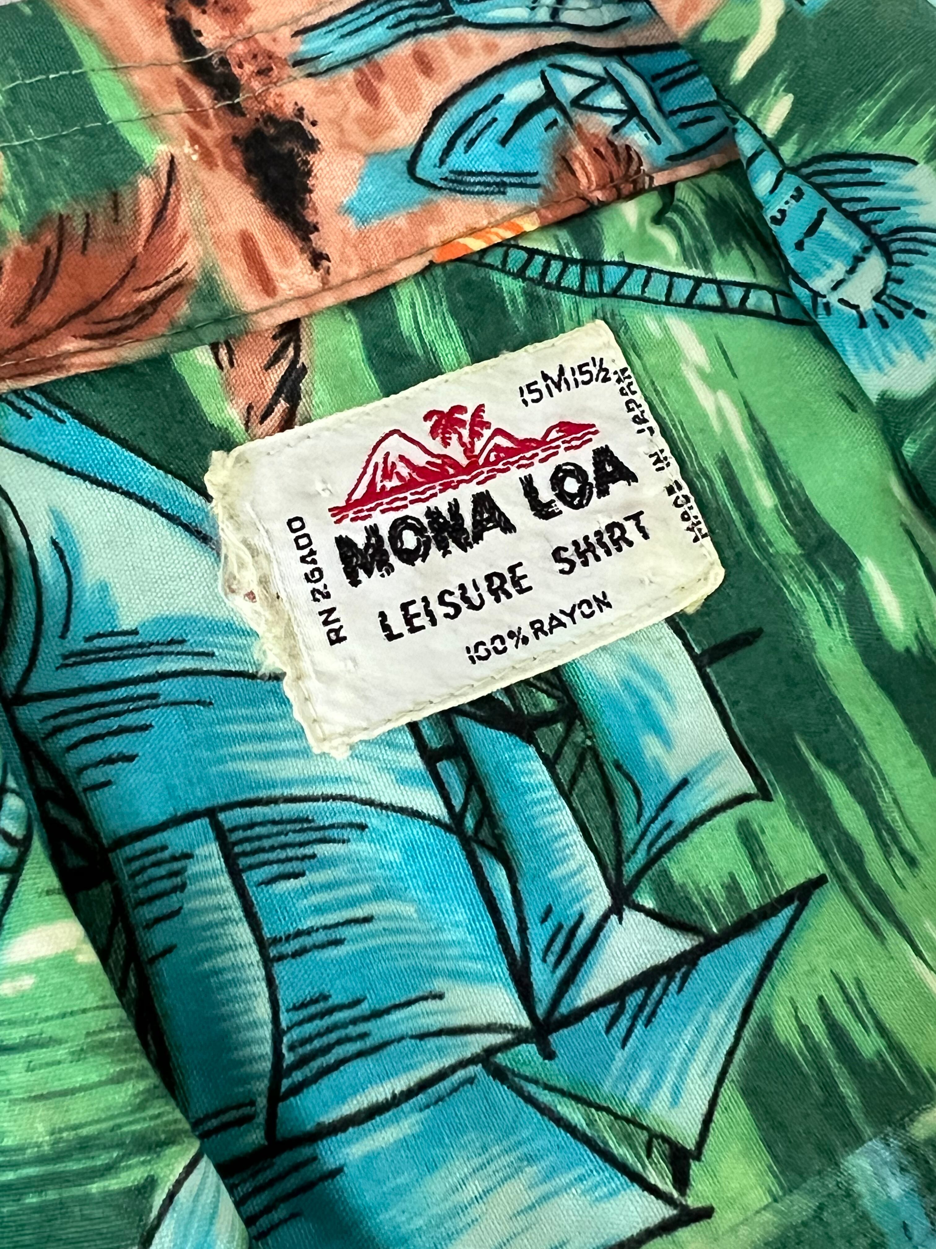 スタイリッシュシンプル MONA LOA アロハシャツ ヴィンテージ 日本製