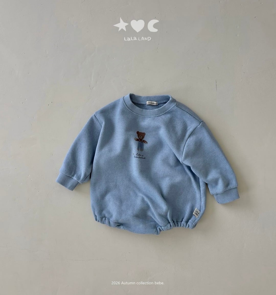 送料無料【予約】/  baby ベアロンパース /lalaland