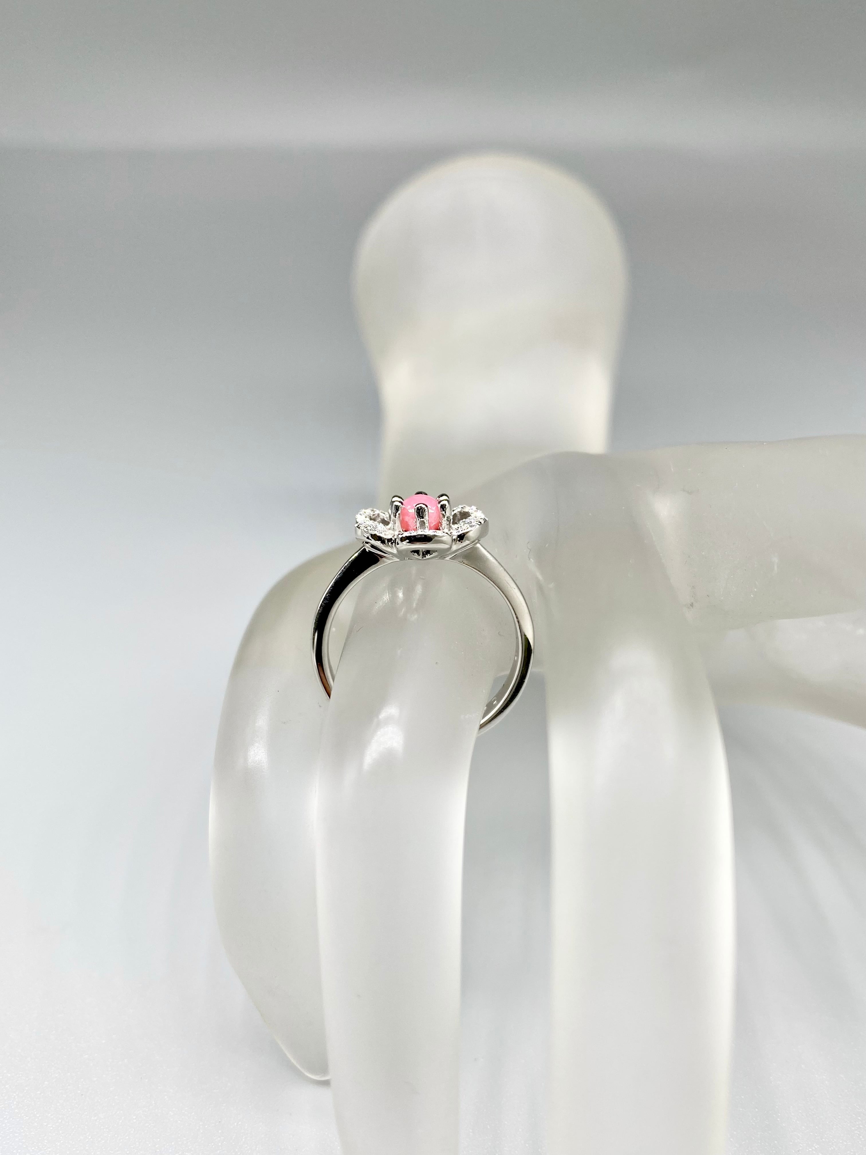 コンクパール 0.46ct / ダイヤモンド 計0.21ct Pt900 リング 12号