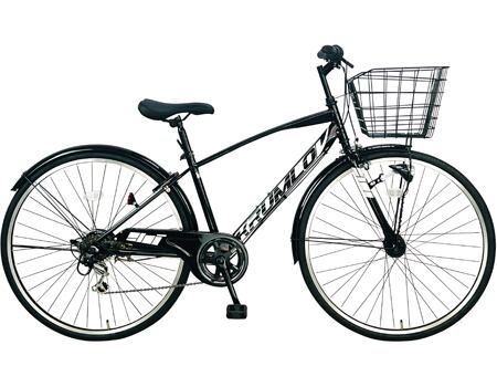 KRUMLOV/クロムロフ 自転車 シティサイクル 27インチ ブラック 黒 前カゴ 6段切り替え 変速 通勤/通学/街乗り KRUMLOV/クロムロフ 自転車 シティサイクル 27インチ ブラック 黒 前