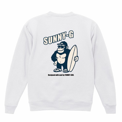 SUNNY-G サーフゴリラ・バックプリントスウェット【オリジナルデザイン】
