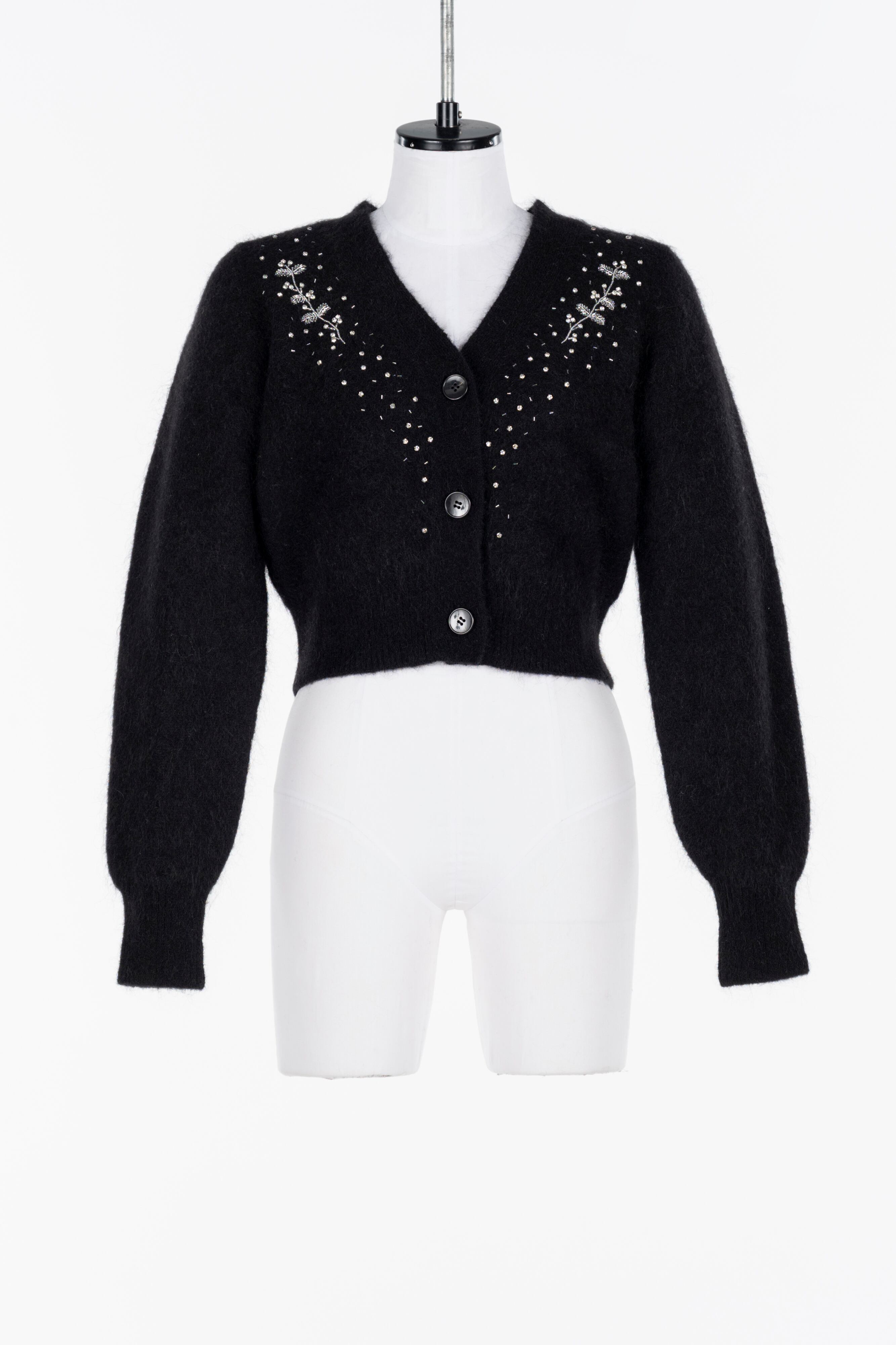 25AW】FETICO フェティコ / Jacquard-knit V-neck cardigan