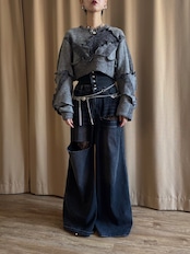 avant garde gray color remake knit-5128-1