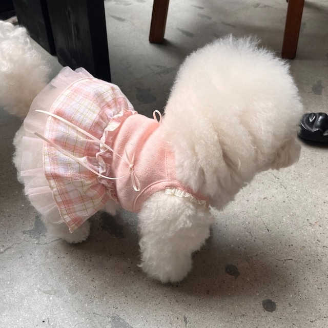 【予約】[Hi yeboo] viki tutu sleeveless (peach)