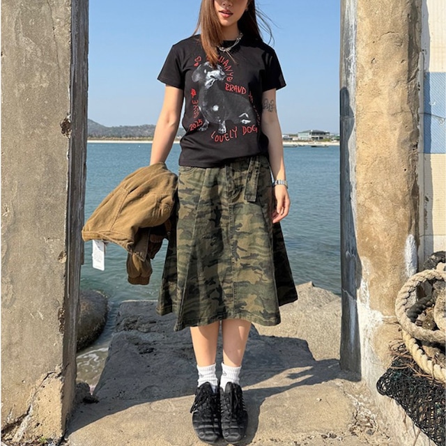 camouflage long skirt　迷彩ロングスカート　J2069