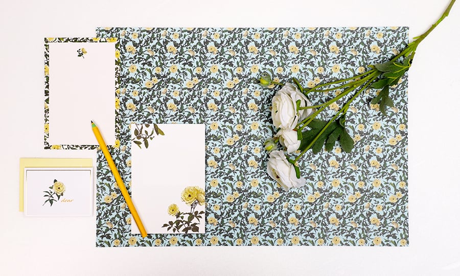 ギフト材｜ボタニカルフラワー包装紙_ A3 | ヒカリアレ