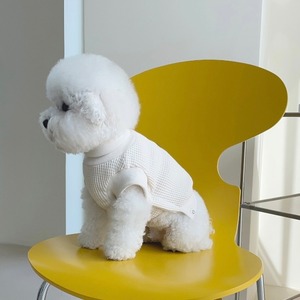 【即納】EYOU ワッフル ハイネック ベスト｜ホワイト