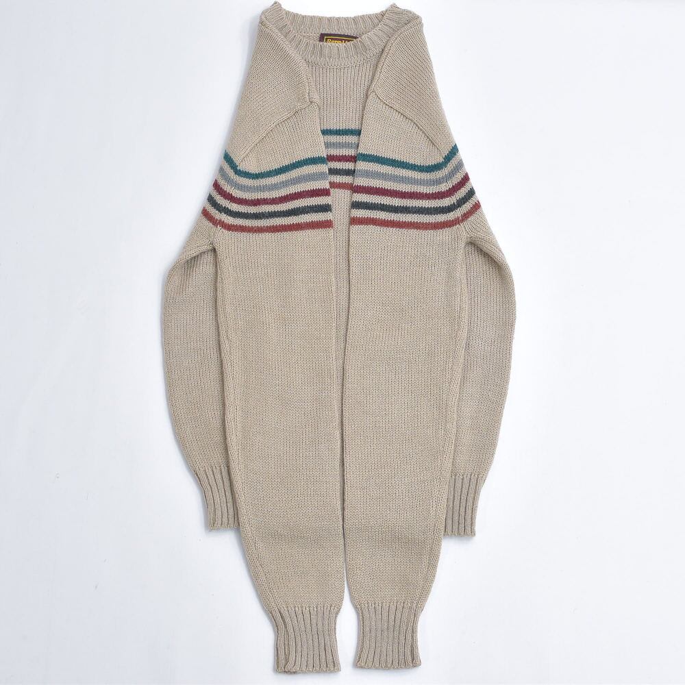 90s Repp,Ltd モヘアブレンド パネルボーダー デザイン プル 90s Repp,Ltd モヘアブレンド パネルボーダー デザイン プル