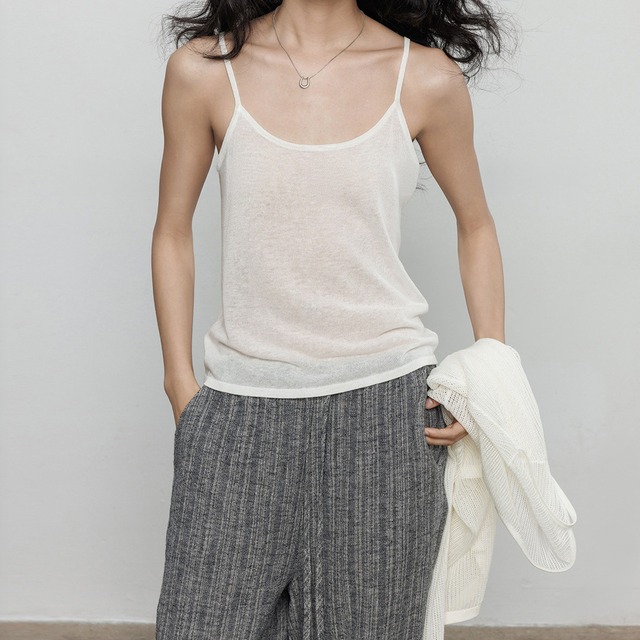 Back cross mesh layered top A00024