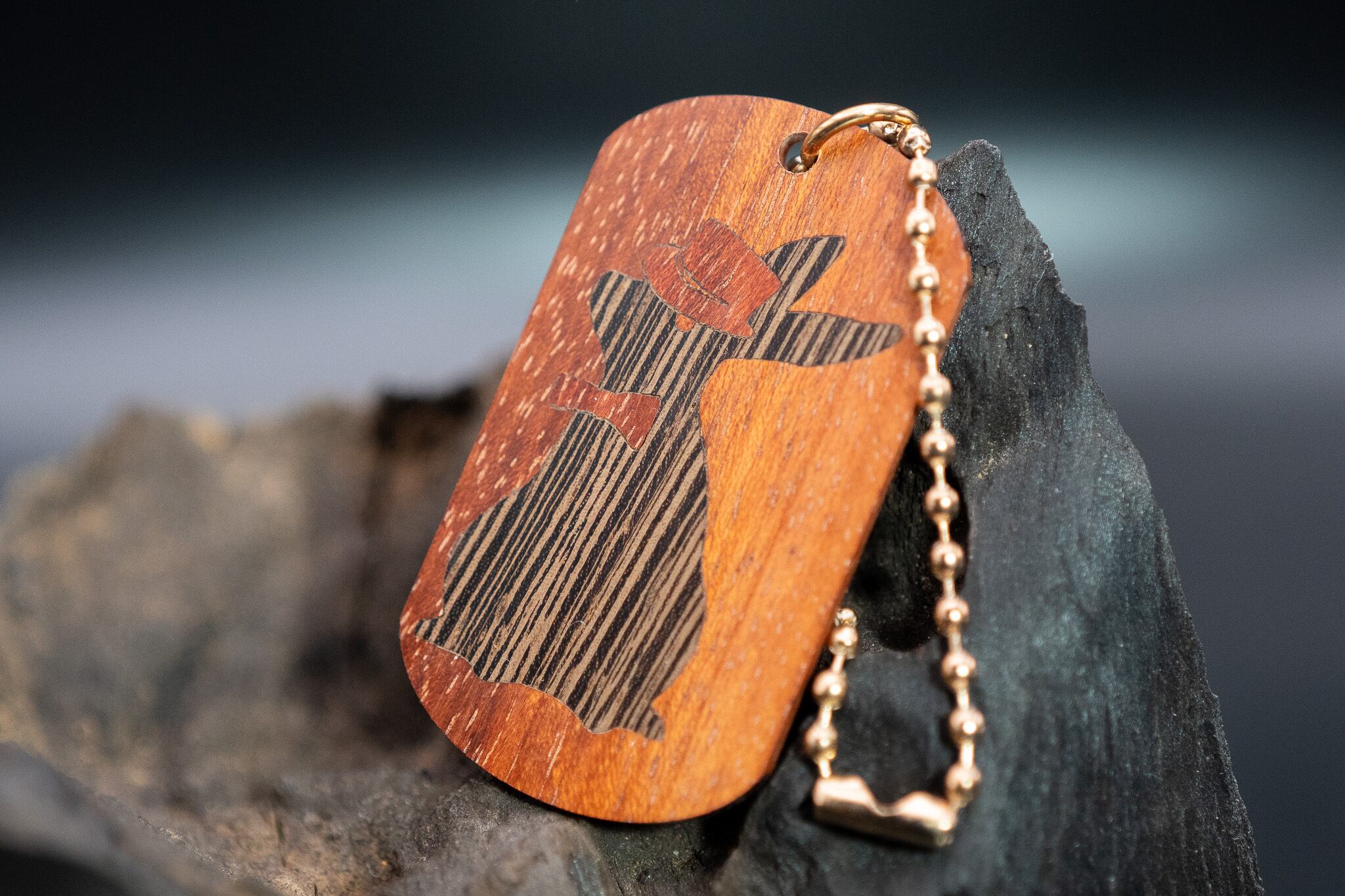 【ブラッドウッド】 サティーネ ドッグタグ 象嵌 三月ウサギ