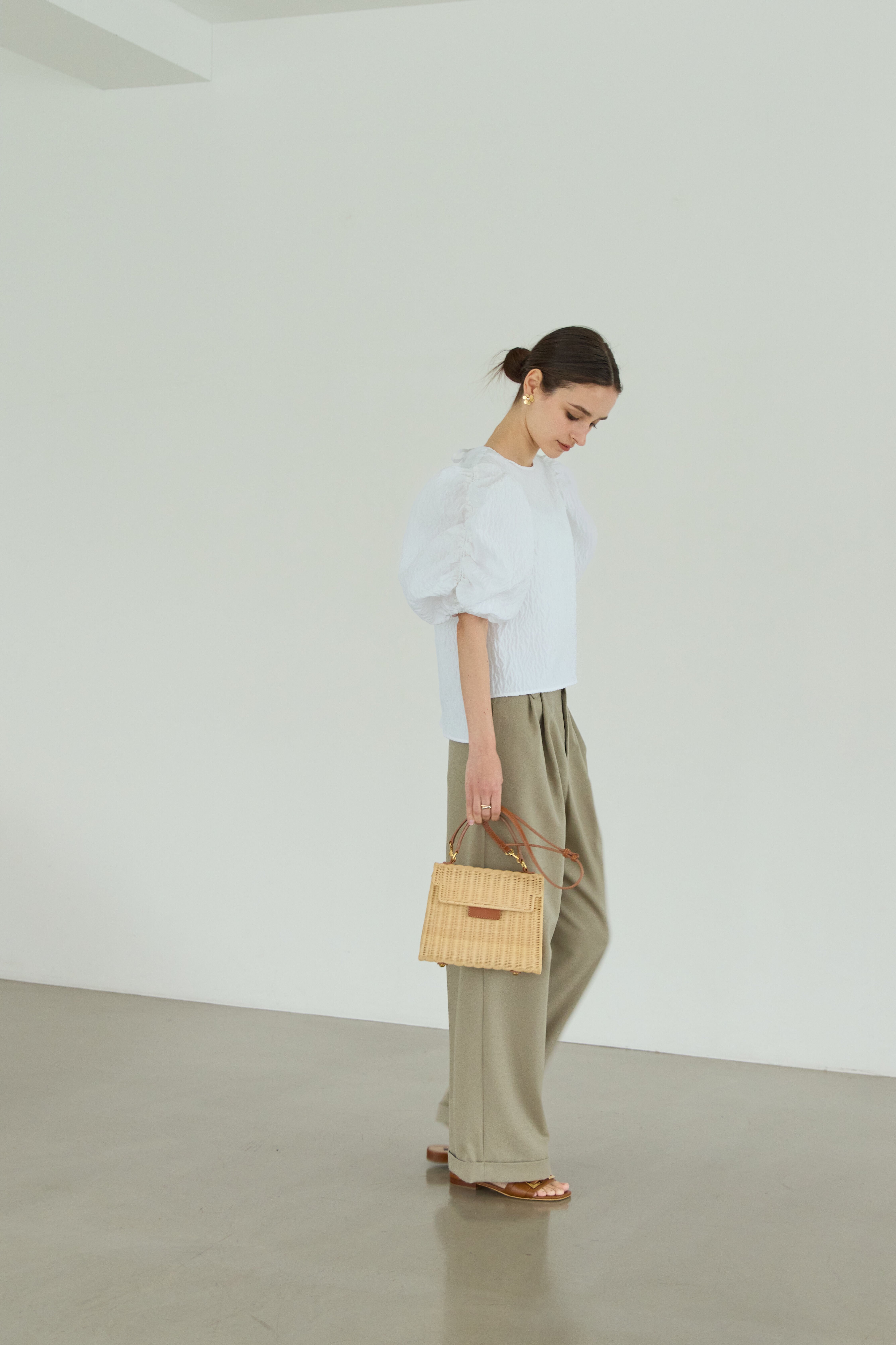 Jacquard spindle blouse | Bluelea