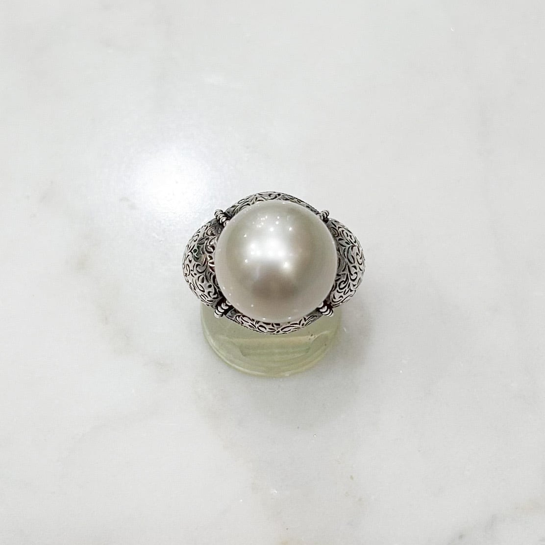 【AKIO MORI】☆SILVER925☆南洋真珠ツインリング AKIO MORI】☆SILVER925☆南洋真珠ツインリング