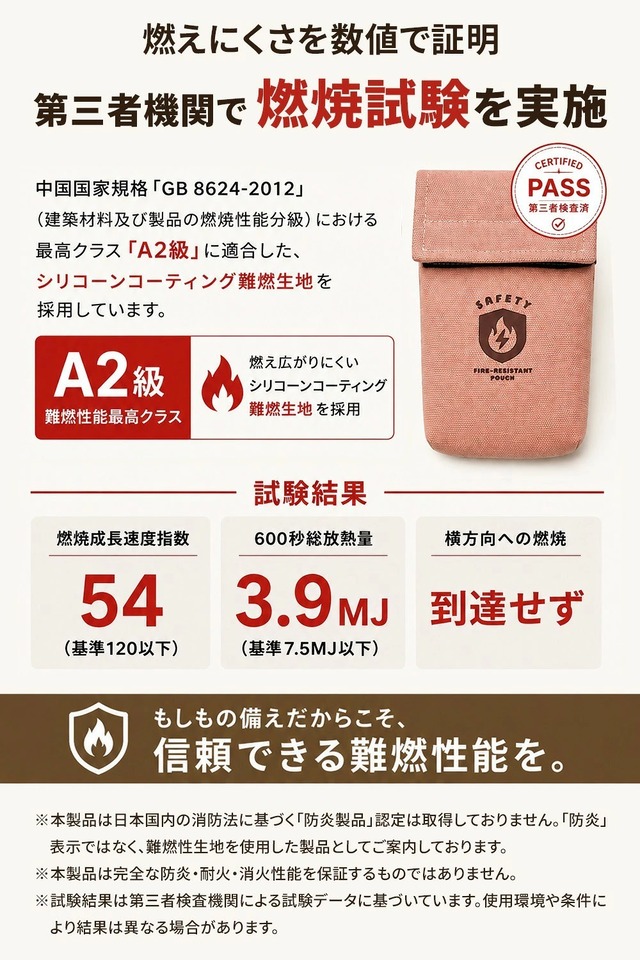 MAMORICA 防火ケース Sサイズ モバイルバッテリー用 19cmx11cmx3cm