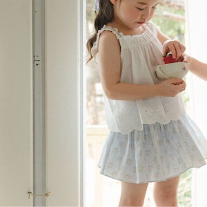 夏花柄レギンス付きスカート