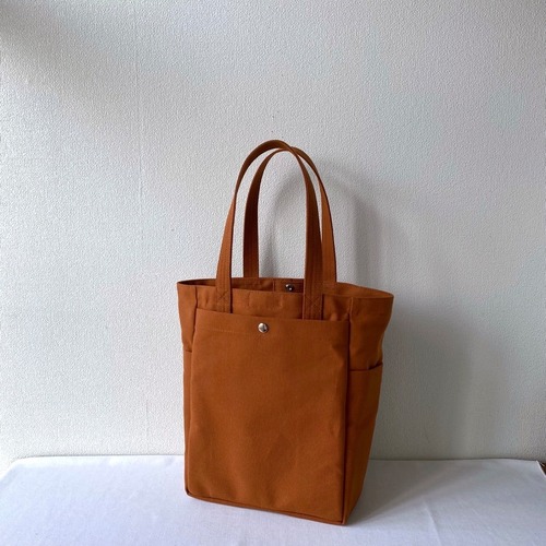 【全6色】「ボックストート」たて型通勤／アルマダ8号帆布【受注制作】