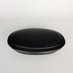 耐熱蓋付オーバルグリラー 黒釉 陶器 グリルパン 耐熱皿 オーブン料理 魚焼きグリル 電子レンジ オーブン