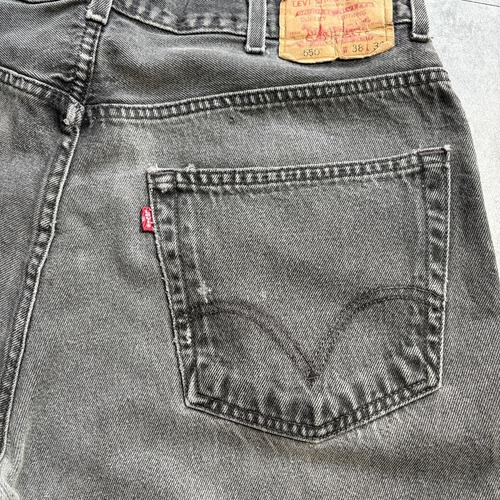 【W38 L32】00s usa levi's ブラック 550 詳細写真17