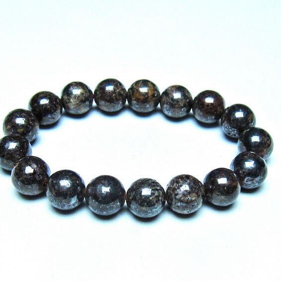 コンドライト ブレスレット サハラNWA869 隕石 12mm 一点物 199-922